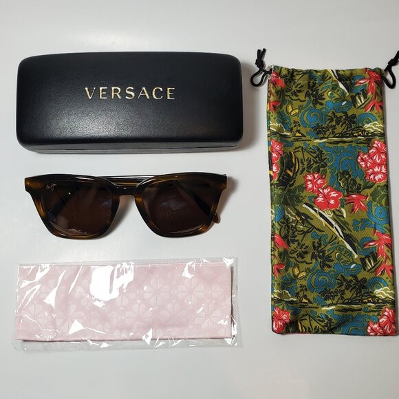 Maui Jim Shave Ice Sunglasses Tortoise Shell MJ533-10 w Case and Pouch and Cloth - Picture 2 of 14